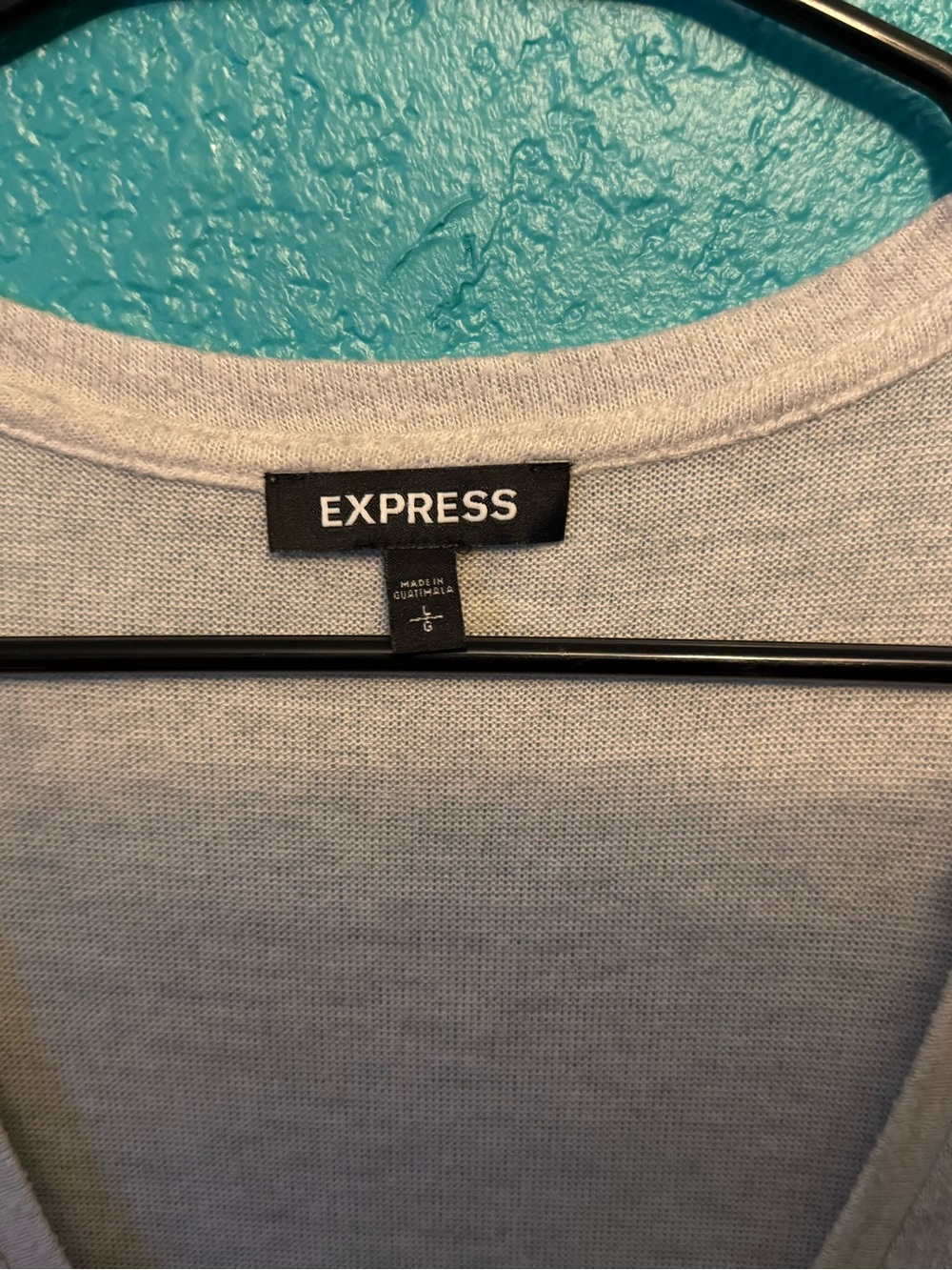 Express Gray V-Neck